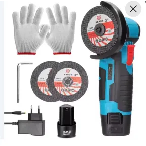 Kit Amoladora Angular 12V Inalámbrica con Batería de Litio