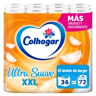 Colhogar XXL Ultra Suave - 36 Rollos, 100% Sin Perfume
