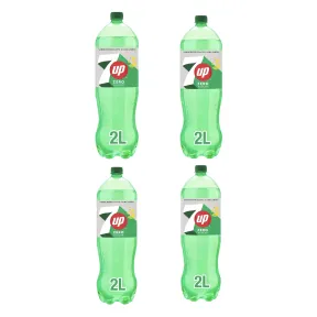 7 UP Zero lima y limón sin azúcar: 4 botellas de 2 litros