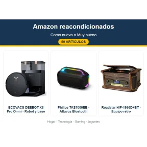 50 reacondicionados Amazon: como nuevos o muy buenos