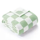 Manta polar suave reversible verde claro 130 × 150 cm