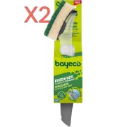 Estropajo con mango rellenable y dispensador Click & Limpio