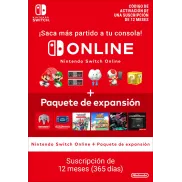 Nintendo Switch Online + Expansión Individual 12 Meses