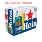 Heineken 0,0% Cerveza Lager sin Alcohol, 48 x 33 cl