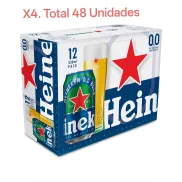 Heineken 0,0% Cerveza Lager sin Alcohol, 48 x 33 cl