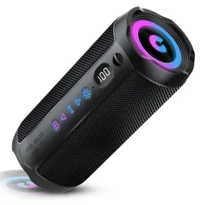 Altavoz Bluetooth Portátil 25W IPX7 con Graves Duales y RGB