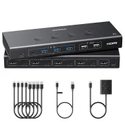 UGREEN Switch KVM HDMI 4K 60Hz, 4 entradas y 1 salida, 4 PCs