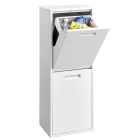SONGMICS Cubo de Basura de Acero 34L con 2 Compartimentos