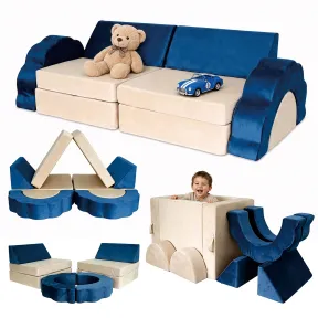 Sofá Infantil Modular de Juegos de 10 Piezas Multicolor