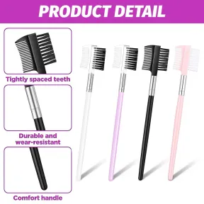 Set de 4 peines de doble punta para cejas y pestañas