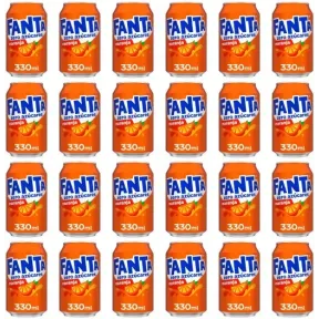 Fanta Naranja Zero Azúcares: Pack de 24 x 330 ml