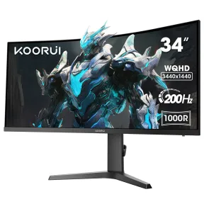 Monitor Gaming KOORUI 34" Curvo WQHD 200Hz HDR400