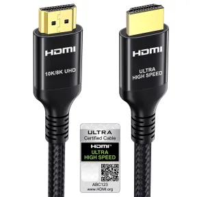 Cable HDMI 2.1 certificado 2 m 48 Gbps 10K 8K 4K eARC HDR