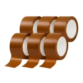 Pack de 6 rollos de cinta marrón 48x60