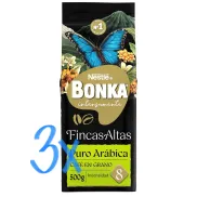 Bonka Café en Grano 100% Arábica Suave 3 x 500 g