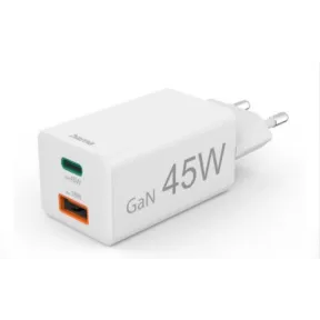 Cargador Hama GaN 45W con Quick Charge y Power Delivery
