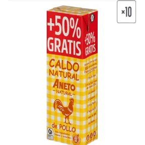 ANETO Caldo natural de pollo, pescado o verduras 15 L