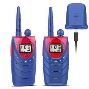 Walkie Talkies Spiderman Recargables para Niños de 3 a 12 Años
