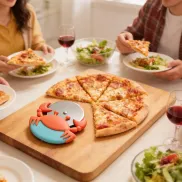 Cortador de Pizza de Acero Inoxidable con Forma de Cangrejo