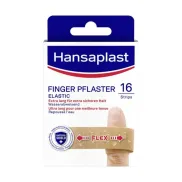 Hansaplast Elastic Fingerstrips 16 tiritas antibacterianas