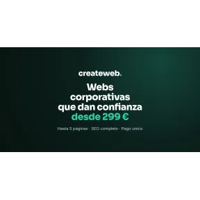 Web corporativa para tu empresa por 299 €: hasta 5 páginas, diseño premium y SEO completo, pago único