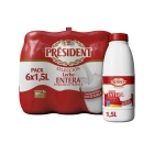 Leche Entera Président 6x1,5L - 9L con Vitamina D