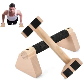 2 Barras Paralelas de Madera 25 cm para Calistenia hasta 300kg