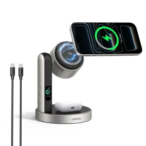 UGREEN MagFlow Pro: Cargador Inalámbrico 2 en 1 Qi2 25W