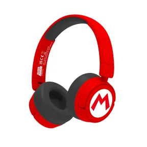 Auriculares infantiles inalámbricos plegables Super Mario