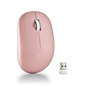 NGS Fog Pro Pink: Ratón Inalámbrico Silencioso 1000 dpi