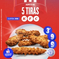 5 tiras por 3,99€ en KFC para llevar o en restaurante