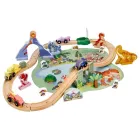 LUPILU Tren de madera: set de 53 piezas