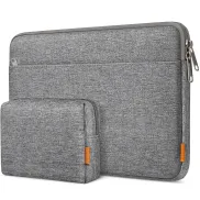 Funda Inateck 14 Pulgadas Gris con Bolsa para Accesorios