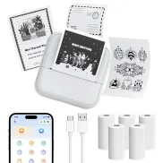 Mini Impresora Fotográfica para Móvil con 6 Rollos Térmicos