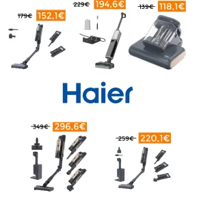 Aspiradores Haier con un 15% de descuento