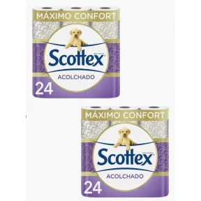 Papel higiénico acolchado de 3 capas: 48 rollos (2 packs)