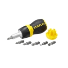 Destornillador STANLEY con carraca y 6 puntas magnéticas