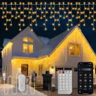 Gliztech 20M Cascada Navidad Exterior con App Blanco Cálido