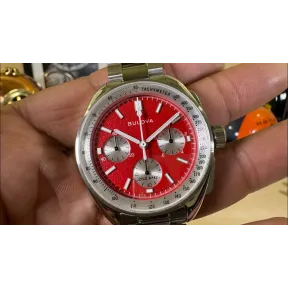 Bulova Lunar Pilot Rojo 43 mm Set Especial
