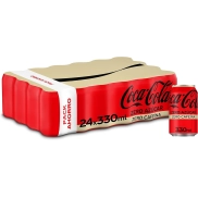 Coca-Cola Zero Azúcar y Zero Cafeína, Pack de 24 Latas