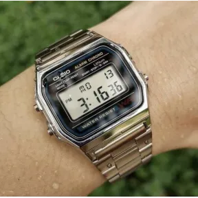 Casio Vintage A158WA-1DF: reloj digital de cuarzo y acero