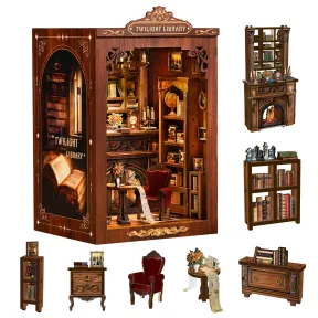 Kit Book Nook de Madera: Casa Miniatura Puzzle 3D
