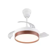 Ventilador de techo SECUOYA DC LED 45W blanco y madera