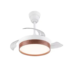 Ventilador de techo SECUOYA DC LED 45W blanco y madera