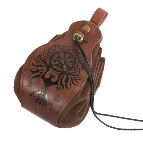 Monedero Medieval de Piel Sintética Phoenix Marrón para LARP