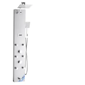 Columna de Ducha Tipo Torre con Efecto Lluvia y LED