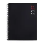 Agenda Miquelrius 2027 A4+ Día por Página Negra en Español