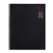 Agenda Miquelrius 2027 A4+ Día por Página Negra en Español