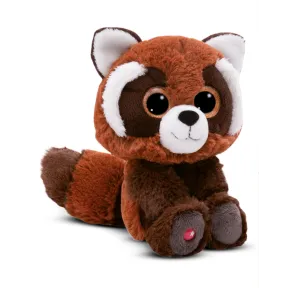 NICI GLUBSCHIS Robidu: peluche panda rojo marrón de 15 cm