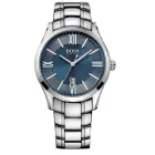 HUGO BOSS Reloj de cuarzo en acero plateado y azul